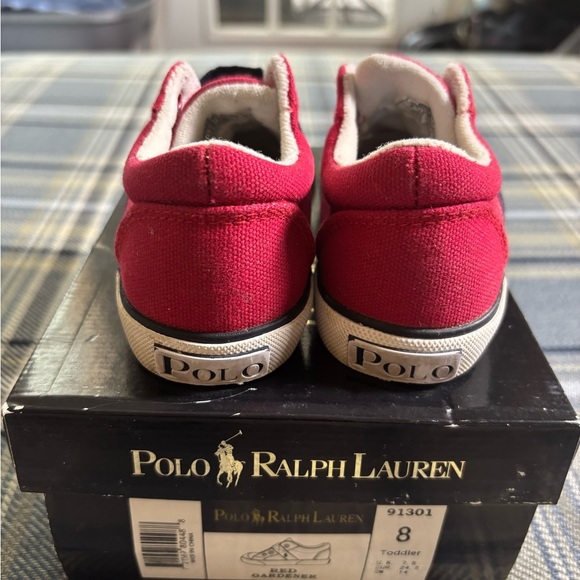 Toddler Ralph Lauren Polo sneakers red gardener vulcanized Toddler size 8 - Picture 5 of 8